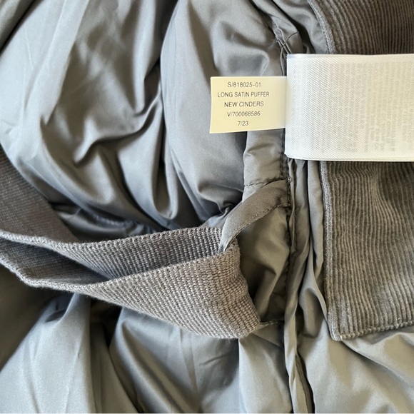 Banana Republic ALPS LONG SATIN PUFFER COAT Cinders Gray Size M - Picture 14 of 16
